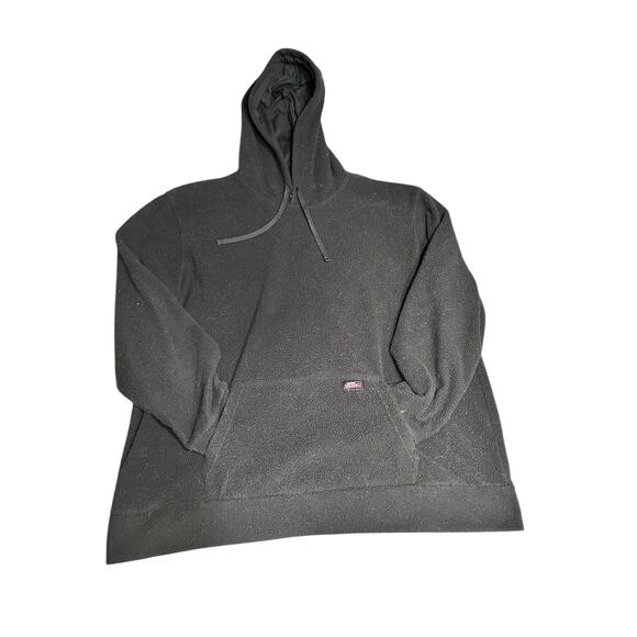 Dickies Men's Black Fleece Hoodie Sherpa Pullover Sweatshirt Size XXL - Picture 2 of 3